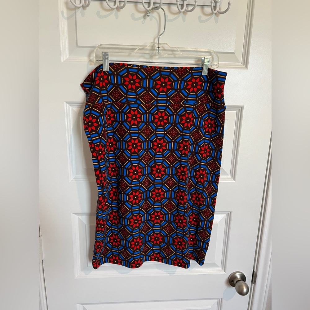 Lularoe stained glass Cassie pencil skirt size XL